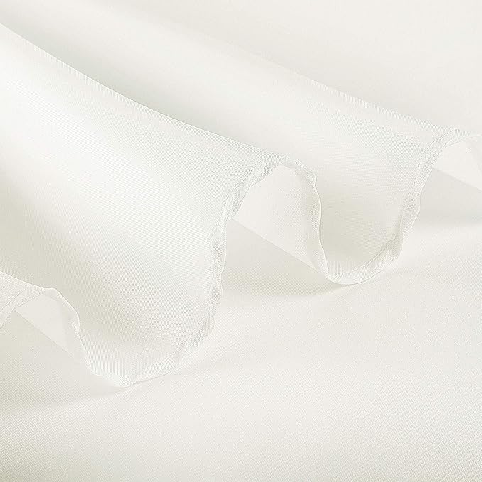 Ascoza 12pack 70 Inch Ivory Round Tablecloth in Polyester Fabric for Wedding/Banquet/Restaurant/Parties