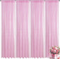 Matte Pink Sequin Backdrop Curtain 4 Pieces 2FTx8FT Glitter Photography Backdrop for Party Wedding Birthday Christmas Decorations