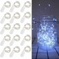 15 Pack Fairy Lights Battery Operated, 6.6ft 20 LED Mason Jar Lights Silver Wire Waterproof Firefly Mini Led String Lights for Table Party Wedding Centerpiece DIY Crafts Christmas Decor