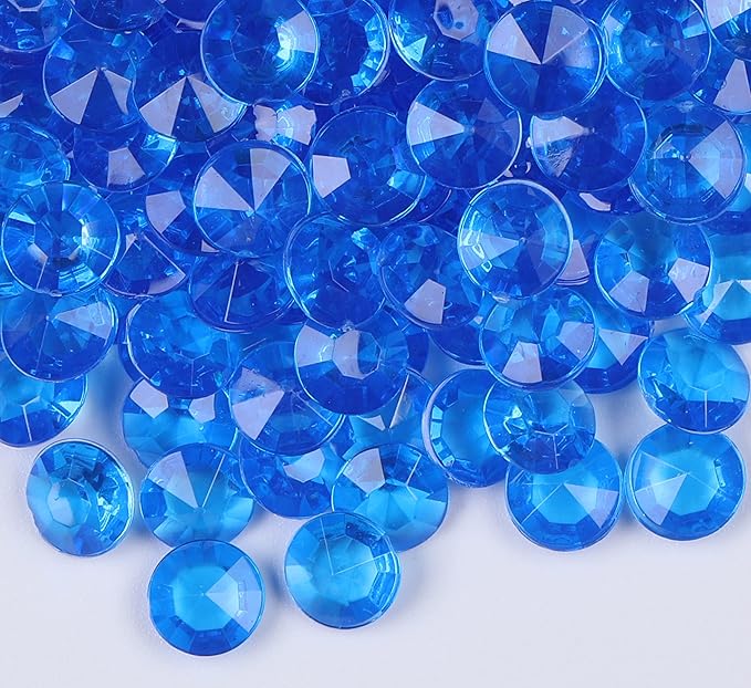1000pcs Platic Acrylic Gems Fake Acrylic Diamonds Vase Filler Beads Faux Diamond Crystals Jewels for Makeup Brushes Holder Table Scatter Confetti Party Arts Crafts Birthday Wedding Decor