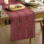 Artoid Mode Red Farmhouse Woven Rustic Hollow Table Runner, Seasonal Holiday Hollow Kitchen Dining Table Decoration for Home Party Decor 12x60 Inch