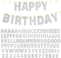 TaoBary 112 Pcs DIY Letter Kit Glitter Customizable Banner Letters Include 107 Letters and Numbers 3 Rope and 2 Needles for Birthday Halloween Christmas Wedding Valentine Party Decor(Silver)
