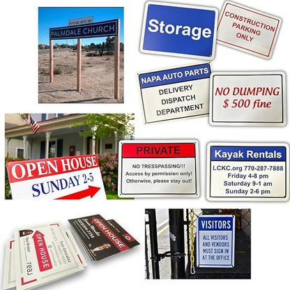 Custom Signs Outdoor Metal for Home Office Business, Personalized, Door, Porch, Delivery, Man Cave, Shop, Garage, Street. For Outside or Inside Use. Our Metal Signs Are UV Printed Solid Aluminum
