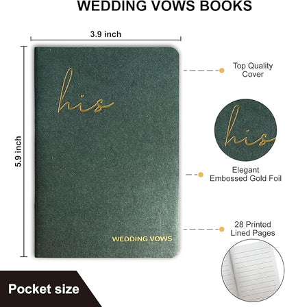 Wedding Vow Books His and Hers, Wedding Registry Gifts Ideas for Bride & Groom,Wedding Essentials