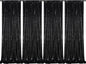 Black Sequin Backdrop 4 Panels 2FTx8FT Halloween Backdrop Curtains Party Backdrop Wedding Baby Shower Decoration