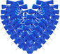 50pcs/Bag 3-1/2" Blue Satin Ribbon Bows with Twist Ties for 4th of July Independence Day Gift Wrapping Packing Holiday Decoration(Blue)