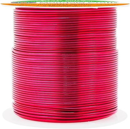 Mandala Crafts 22 Gauge Anodized Aluminum Craft Wire for Jewelry Making - 100 FT Colored Flexible Raspberry Wire - Bendable for Bonsai Armature Crafting Sculpting