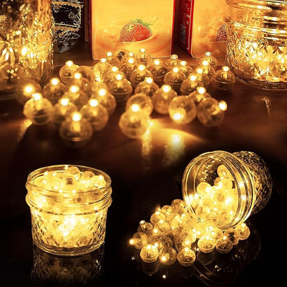 Aogist 100pcs Warm White Balloon Light,Long Standby Time Waterproof Mini Ball Light,Round LED Lamp for Paper Lantern Balloon Party,Wedding,Birthday,Festival,New Year and Christmas Decorative