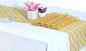 MDS Pack of 5 Wedding 12 x 108 inches Lace Table Runner for Wedding, Decorations for Birthday Parties, Banquets, Graduations, Engagements, and Runners fit Rectangle, Round Table- Gold