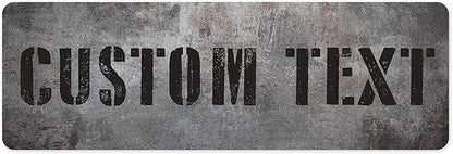 Custom Sign, Custom Street Sign, 11 Font Colors, 13 Font Styles, 4 Hole Options, 22 Sizes, 6x18 Inches, Rust Free DiBound, Fade Resistant, Made in USA by My Sign Center (Grunge Metal)