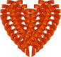 50pcs 1-1/2" Mini Orange Satin Ribbon Bows Without Twist Ties for Crafts Gift Wrapping Packing Christmas Decoration (Orange)