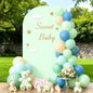 7.2FT Sage Green Arch Cover - Polyester Fitted Wedding Arch Stand Covers Round Top Chiara Arch Backdrop Cover for Birthday Party Banquet Photo Background Decoration