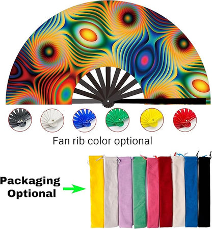 Custom Fans with Your Photo/Text - 13 Inch Personalized Folding Hand Fan for Line Dancing, Weddings, Parties | Decorative Gift for Women, Church Events & Dance Performances (200, 13 Inch)