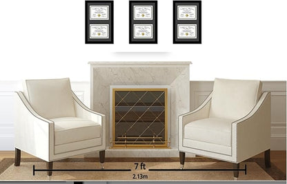 Creative Picture Frames 10X16Bk-B Black Vertical Double Diploma Frame With 2 Opening Black Matting | Holds 2-7X9-Inch Documents With Installed Wall Hanger