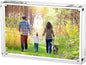 Boxalls 6x8 Inches Acrylic Picture Frame, Double Sided Clear Frameless Photo Frame with Magnetic Desktop Transparent