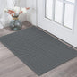 KOZYFLY Washable Area Rug 2x3 Ft Small Entryway Rug Indoor Door Mat Throw Rugs with Rubber Backing, Braided Cotton Floor Carpet for Front Entrance Bathroom Kitchen Foyer, Grey/Charcoal Grey