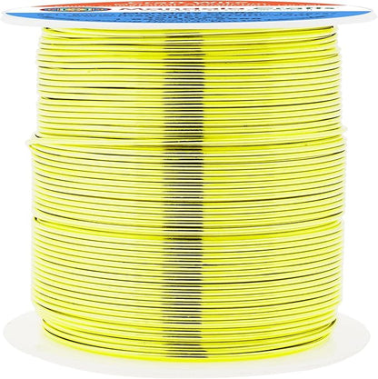Mandala Crafts 20 Gauge Anodized Aluminum Craft Wire for Jewelry Making - 100 FT Colored Flexible Yellow Green Wire - Bendable for Bonsai Armature Crafting Sculpting