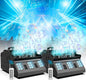 2000W Fog Machine, 3 in 1 Fog Bubble Machine with 2 Bubble Fans, 18 RGB LED Lights Smoke Bubble ALL IN ONE Fog Machine, Bubble Machine for Halloween Christmas Party Wedding, 2 Pack