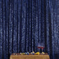 Poise3EHome Blue Sequin Backdrop,8FT x 10FT Sequin Photography Backdrop Curtain for Party Decoration, Navy Blue