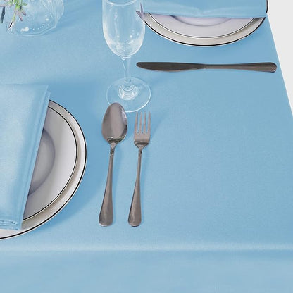 Cupuamon Square Tablecloth 90x90 inch Washable Polyester Fabric Table Cloth for Wedding Party Dining Banquet Decoration（90x90,Blue Mist）