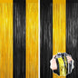 Black and Gold Party Streamers Decoration, 2Pack Graduation Tinsel Backdrop Party Decorations, Foil Fringe Backdrop for 2025 NYE/Anniversary/Farewell/Cocktail/Prom/EID/Birthdays Xmas Wedding Decors