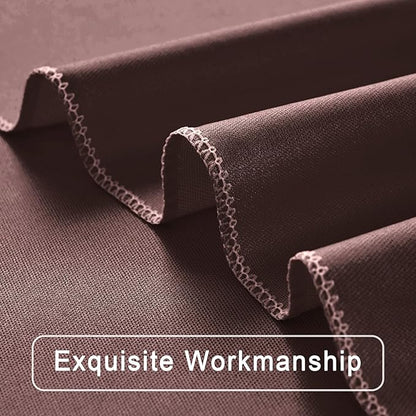 10 ft x 10 ft Wrinkle Free Brown Backdrop Curtain for Parties, Wedding Brown Photo Backdrop Drapes, Fabric 2 Panels 5x10ft for Baby Shower Photoshoot Engagement Birthday Photography Background