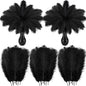Crowye 60 Pcs Ostrich Feathers Bulk for Centerpieces Craft Ostrich Feathers for Vase Wedding Masquerade Party Home Costume Decorations (10-12 Inch,Black)