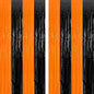 2 Pack Halloween Photo Backdrop, 3.28 FT x 7.05 FT Orange and Black Party Streamer, Metallic Foil Fringe Curtains Tinsel Backdrop, Halloween Birthday Party Decorations Hanging Decor Indoor