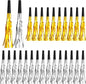 200 Pcs Party Blowers Noise Makers Party Horns Blowout Clappers Noisemakers for Halloween Christmas Birthday Sporting Party New Year's Eve Party Supplies 2025(Black Gold, Black Silver)