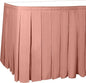 Ultimate Textile Pleat Polyester Fabric Table Skirt - Machine Washable Flame Resistant with Clips for Events, Weddings & Trade Shows, Cut & Sewn in Paterson, NJ - Coral, 21' Box Pleat