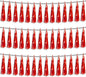 3P Red Foil Fringe Metallic Tassel Streamers Banner Tassel Garland for Parade Floats, Bachelorette, Wedding, Birthday, Halloween, Christmas, Bridal/Baby Shower Party Decorations