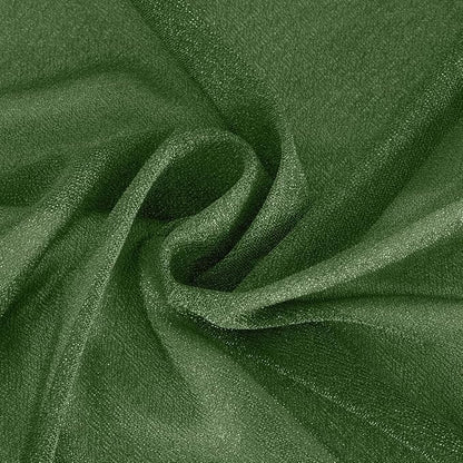Olive Green Fall Elegant Arch Draping Fabric 2 Panels Outdoor 29" × 20Ft Sheer Chiffon Curtain Drapes for Wedding Ceremony Birthday Party Garden Brunch