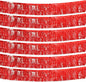Red Foil Fringe Garland 10FT 6packs, Metallic Foil Tinsel Fringe Banners for Parade Float Decorations Wedding, Birthday Party Graduation (six Red)