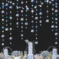 Iridescent 40th Birthday Decorations Number 40 Circle Dot Twinkle Star Garland Metallic Hanging Streamer Bunting Banner Backdrop for Women Mens 40 Year Old Birthday Forty Anniversary Party Supplies