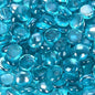 Fire Glass, Caribbean Blue Fire Rocks for Propane Firepit, Fireplace and Outdoor Decorative. 3/4 High Luster Round Glass Rocks, 10LB