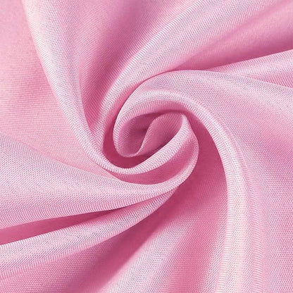 Efavormart Round Tablecloth, 120 Inch Stain & Wrinkle Resistant Washable Table Cloth, Decorative Polyester Fabric Table Cover for Banquet, Wedding, Dining - Pink