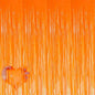 4 Pack Orange Fringe Curtain Backdrop, 3.2Ft x 6.6Ft Metallic Tinsel Foil Fringe Streamers Curtains Background for Photo Booth Birthday Wedding Baby Shower Party Thanksgiving Christmas Decorations