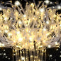 200PCS Light up Wands for wedding, Wedding Wands Streamers with 3 Colorful Flashing Modes, Fairy Wands, LED Silk Fairy Wand with Bells for Wedding, New Year, Thanksgiving, Concert