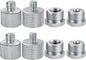 IXTECH Mic Stand Adapter Set 8 pieces Metal Microphone Stand Screw Thread Adapter 5/8 Female to 3/8 Male 3/8 Female to 5/8 Male 5/8 Female to 1/4 Male 1/4 Female to 5/8 Male Tripod Adapter ADP03 Slvr