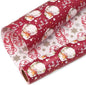 Ribbli Christmas Wrapping Paper Reversible Vintage Santa and Merry Christmas Red White Gift Wrapping Paper Rolls-17 Inch x 33 Feet