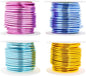 Mandala Crafts 2.5mm 10 Gauge Pastel Color Anodized Aluminum Wire for Sculpting, Armature, Jewelry Making, Gem Metal Wrap, Garden, Colored and Soft, 4 Rolls