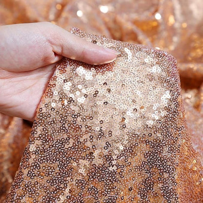 Poise3EHome Rose Gold Sequin Backdrop,2 Panels 2FTx8FT Glitter Background for Party Birthday Party Baby Shower Wedding Christmas Thanksgiving Holiday Festival Decor