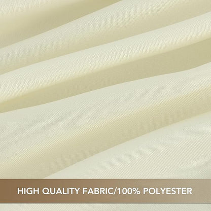 sancua Small Square Tablecloths 36x36 Inch - Beige Table Cloth for Square or Round Tables, Washable Polyester Fabric Table Cover for Nightstand End Bedside Tables