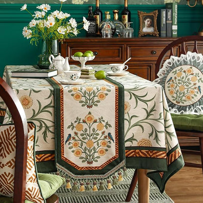 Velvet French Table Runner Farmhouse for Home Kitchen Dining Decor Parties Family Dinners Wedding 12"*118"