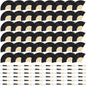 48 Pieces Black Hand Held Bamboo Folding Fans Paper Fans Handheld for Women Foldable Girls Wedding Decoration Church Home Party Favors Summer