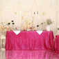 SquarePie Sequin Tablecloth 50 x 72 Inch Hot Pink Glitter Table Linen for Wedding Party