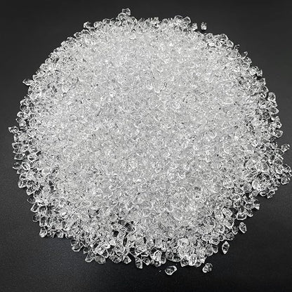 Fake Ice Rocks, 5000 pcs 5 * 7 mm Acrylic Ice Cubes Plastic Crystals Fake Crushed Ice Rocks Acrylic Gems for Vase Fillers Party Decor