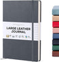 BEECHMORE BOOKS Lined Journal Notebook, 8.5 x 11.5 inch, A4 160 Lined Pages, Hardcover Leather Journals for Women, Men, Writing and Notebooks for Work - 120 GSM Thick Paper, Gifts Box Included