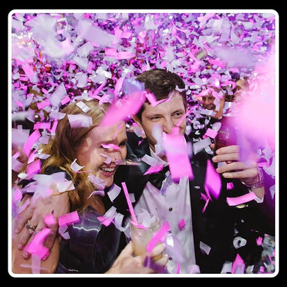 Ultimate Confetti, Pink Biodegradable Confetti - Rectangular Fluttering Tissue Paper Confetti for Cannon and Launcher use – Best for Gender Reveal, Parties, Concerts and Weddings - 20 lb, 320 oz