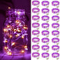 ZGWJ 24 Pack Halloween Fairy Lights Battery Operated, 7ft 20 Mini LED Halloween Fairy String Lights Silver Wire 3 Modes Waterproof for DIY, Parties, Bedroom Decorations Orange& Purple